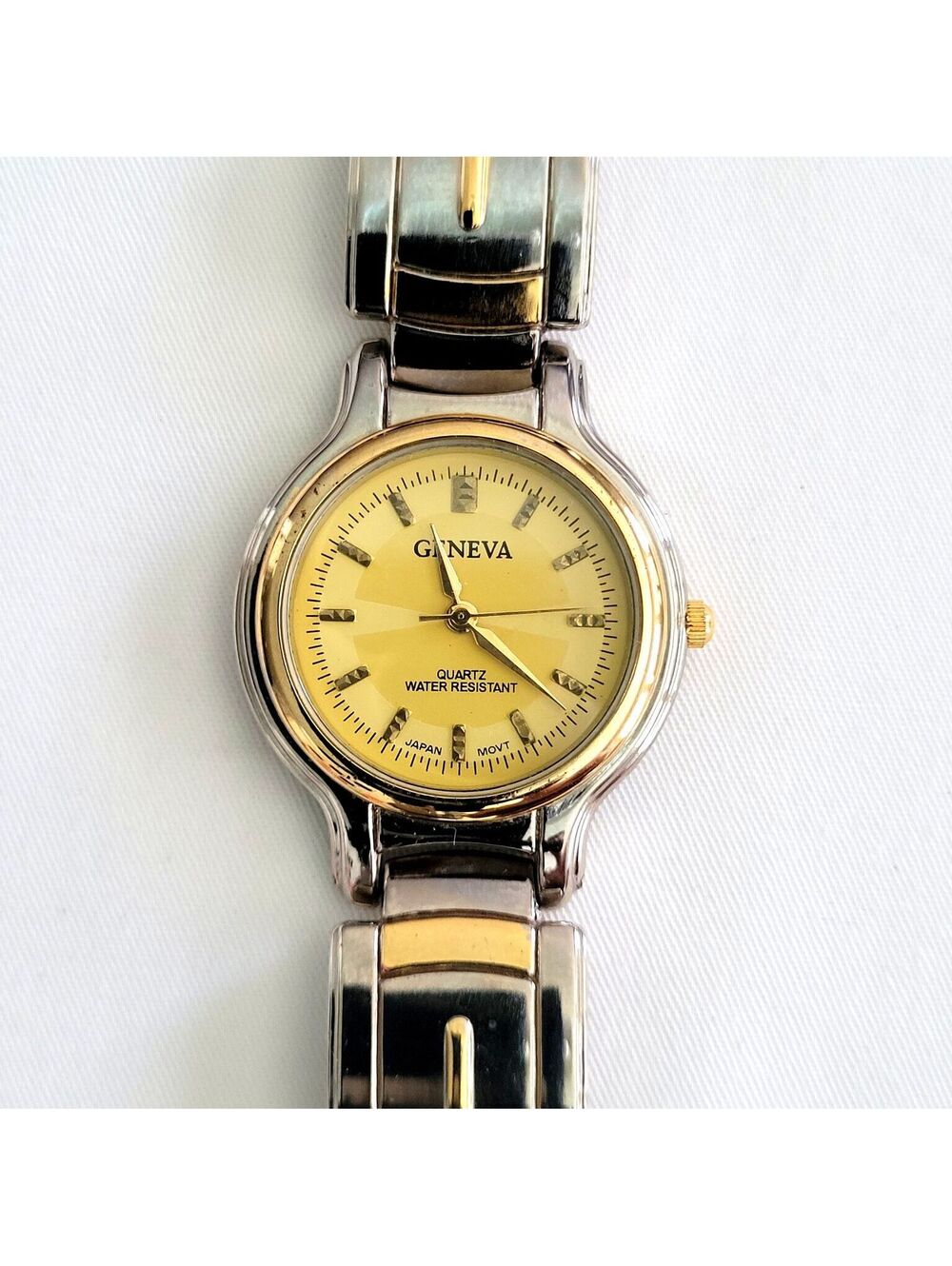 Geneva Classic Unisex Two Tone Quartz Watch with Box & New Battery